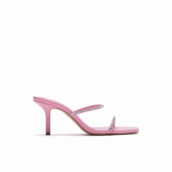 Zara Barbie Pink Sparkly Heels - Picture 5 of 13